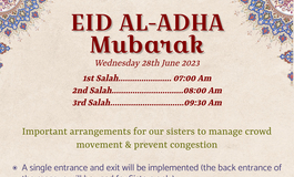 Eid al-Adha Announcement & Prayer Times Leeds Grand Mosque